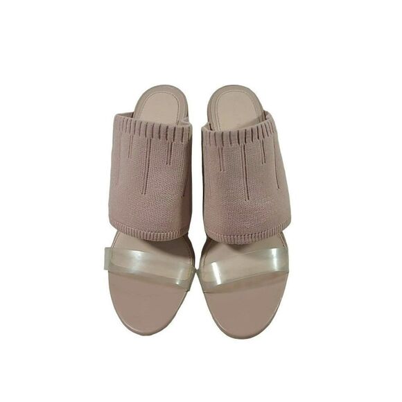 ☆ ZARA Stretch Knit Block Heel Myle Sandals Womens Size 39 / US 8.5 - Picture 3 of 8